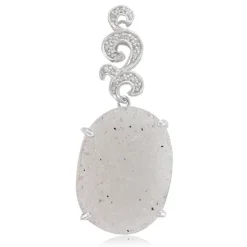 Glitzer-Achat-Silberanhänger