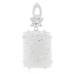 Glitzer-Achat-Silberanhänger