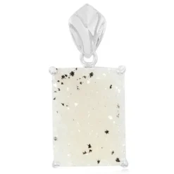 Glitzer-Achat-Silberanhänger