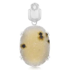 Glitzer-Achat-Silberanhänger