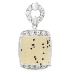 Glitzer-Achat-Silberanhänger