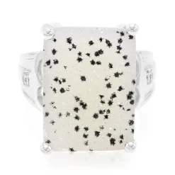 Glitzer-Achat-Silberring