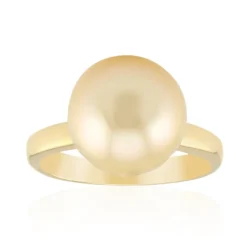 Goldene Kabira-Südseeperlen-Silberring