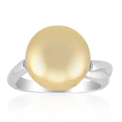 Goldene Kabira-Südseeperlen-Goldring (TPC)