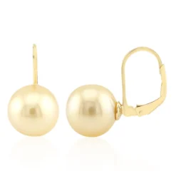 Goldene Kabira-Südseeperlen-Silberohrringe