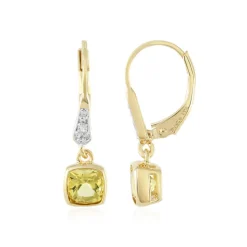 Goldener Apatit-Silberohrringe