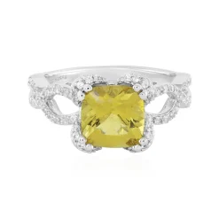 Goldener Apatit-Silberring