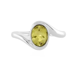 Goldener Apatit-Silberring