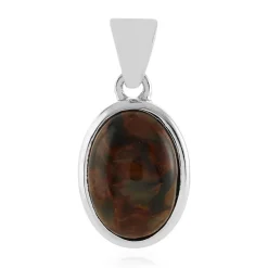 Goldener Pietersit -Silberanhänger