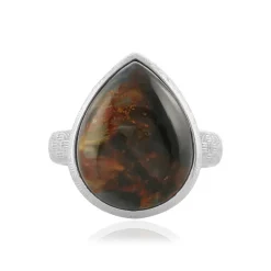 Goldener Pietersit -Silberring