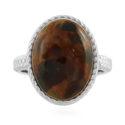 Goldener Pietersit -Silberring