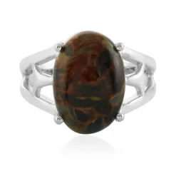 Goldener Pietersit -Silberring