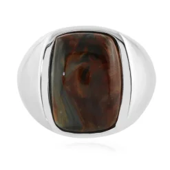 Goldener Pietersit -Silberring