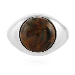 Goldener Pietersit -Silberring