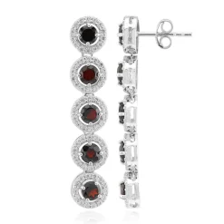 Granat-Silberohrringe