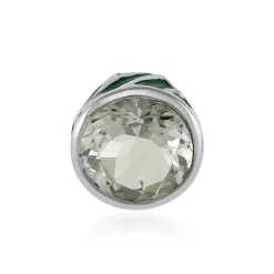 Grüner Amethyst-Silberanhänger