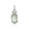 Grüner Amethyst-Silberanhänger