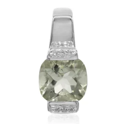 Grüner Amethyst-Silberanhänger