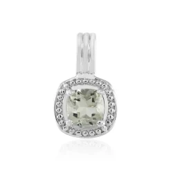 Grüner Amethyst-Silberanhänger