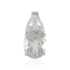 Grüner Amethyst-Silberanhänger