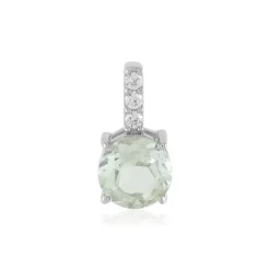 Grüner Amethyst-Silberanhänger