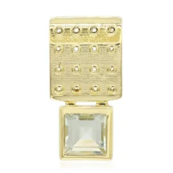 Grüner Amethyst-Silberanhänger