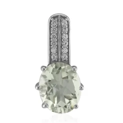 Grüner Amethyst-Silberanhänger