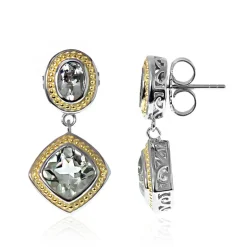 Grüner Amethyst-Silberohrringe (Dallas Prince Designs)