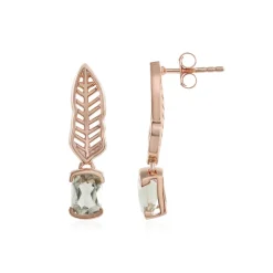 Grüner Amethyst-Silberohrringe