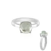 Grüner Amethyst-Silberring