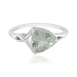 Grüner Amethyst-Silberring