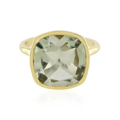 Grüner Amethyst-Silberring