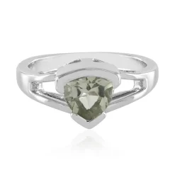 Grüner Amethyst-Silberring