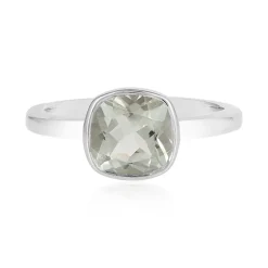 Grüner Amethyst-Silberring