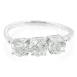 Grüner Amethyst-Silberring