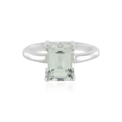 Grüner Amethyst-Silberring