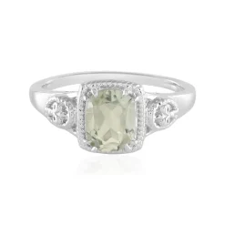 Grüner Amethyst-Silberring