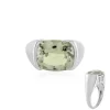 Grüner Amethyst-Silberring