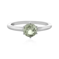 Grüner Amethyst-Silberring