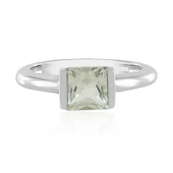 Grüner Amethyst-Silberring
