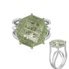 Grüner Amethyst-Silberring