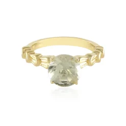 Grüner Amethyst-Silberring