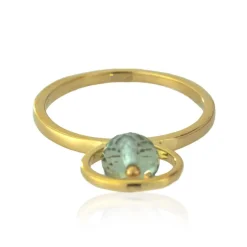 Grüner Amethyst-Silberring