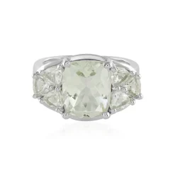 Grüner Amethyst-Silberring