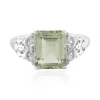 Grüner Amethyst-Silberring