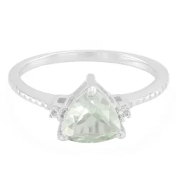 Grüner Amethyst-Silberring