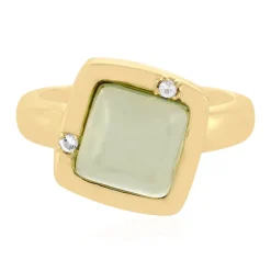 Grüner Amethyst-Silberring