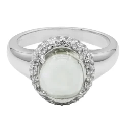 Grüner Amethyst-Silberring