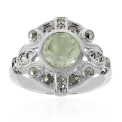 Grüner Amethyst-Silberring (Annette classic)