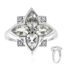 Grüner Amethyst-Silberring (Remy Rotenier)